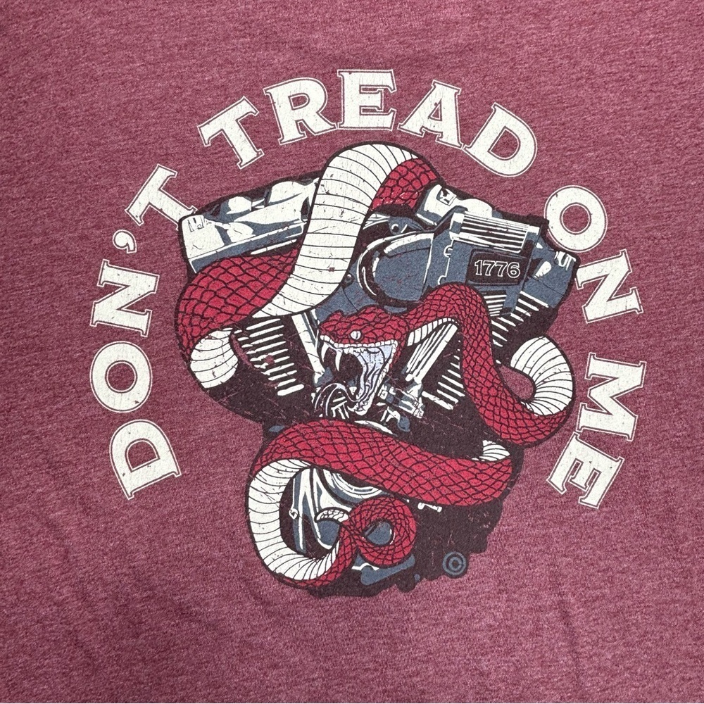Grunt Style Shirt Mens Large Don't Tread On Me American Flag Crewneck Tee Snake